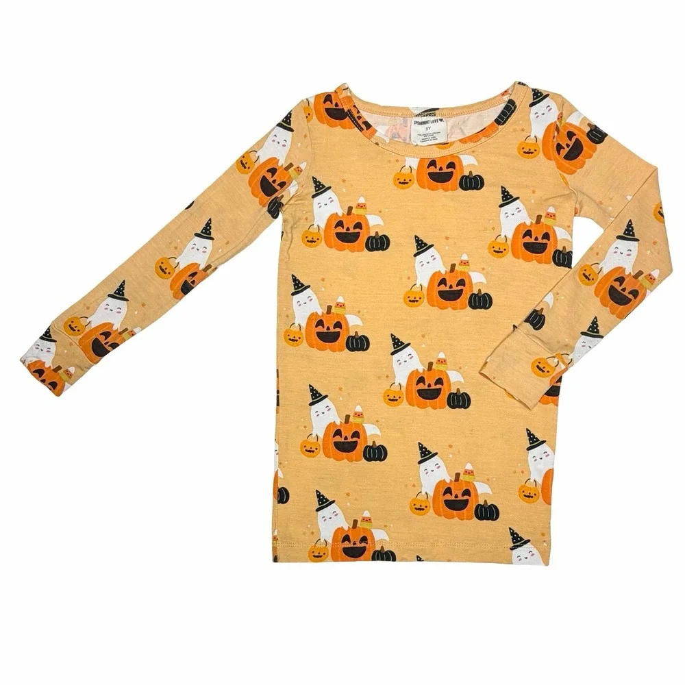 Spearmint Love Halloween Pumpkin Ghost Bamboo Pajamas